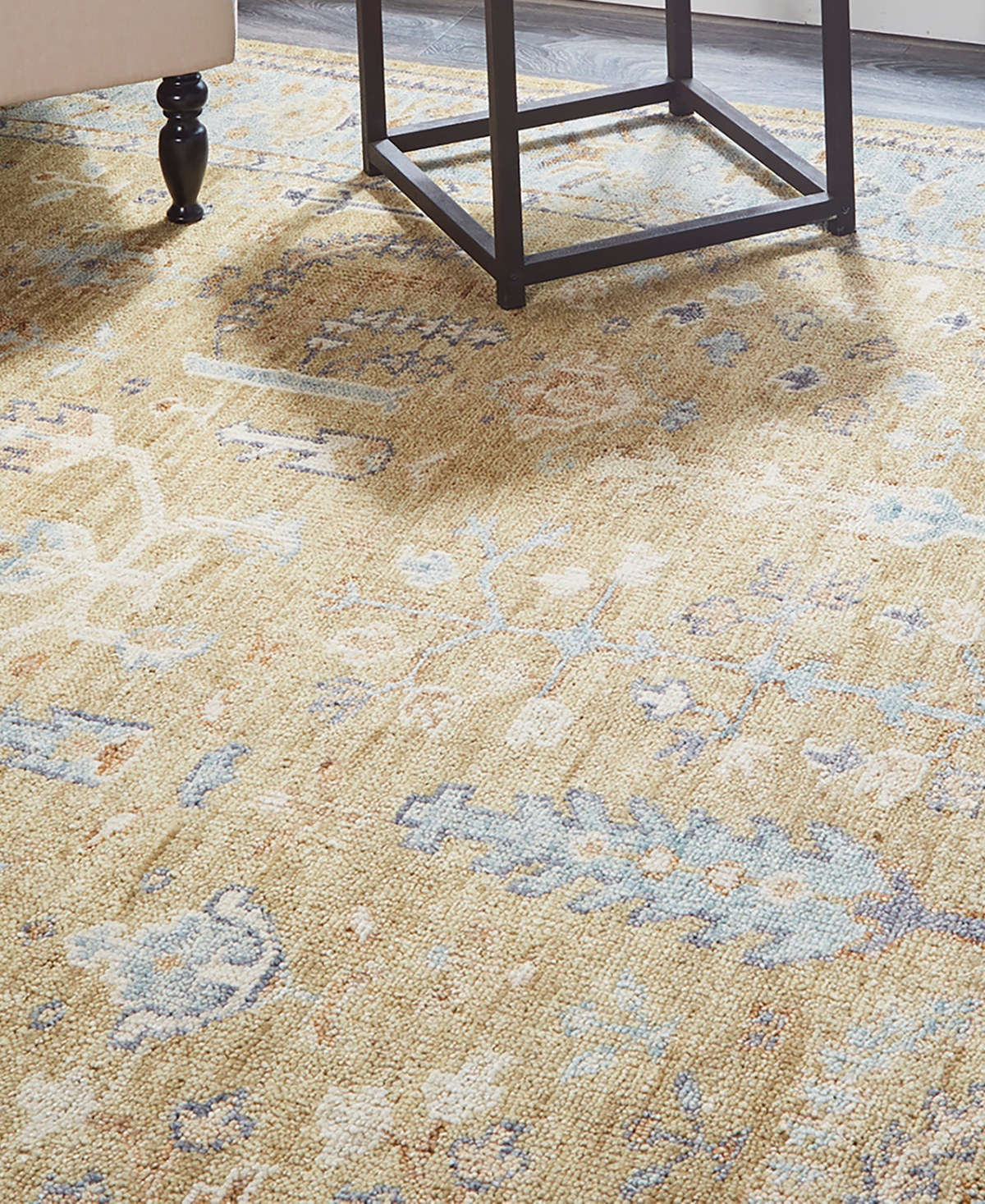 Feizy Carrington R6501 5'6" X 8'6" Area Rug In Gold-tone,gray