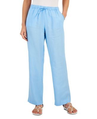 Charter Club Linen Drawstring-Waist Pants, Created for Macy's & Reviews ...