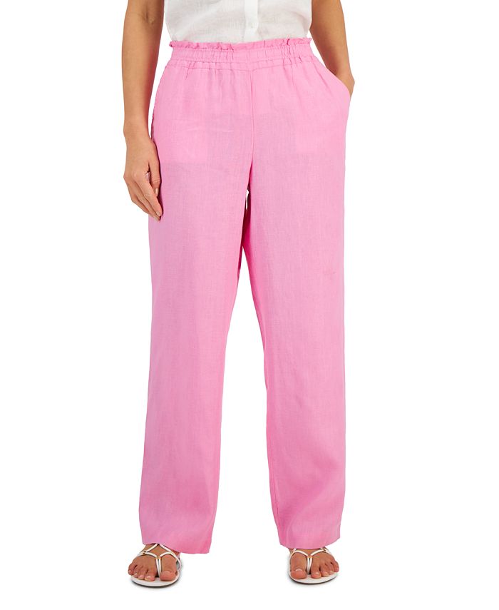 Charter Club Linen Pull-On Pants, Created for Macy's - Macy's