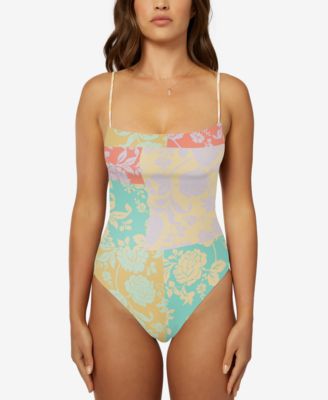 O'Neill Women's Cindy One Piece Swimsuit - Printed Cheeky Swimsuit With Side Ties & Removable Cups - View #3