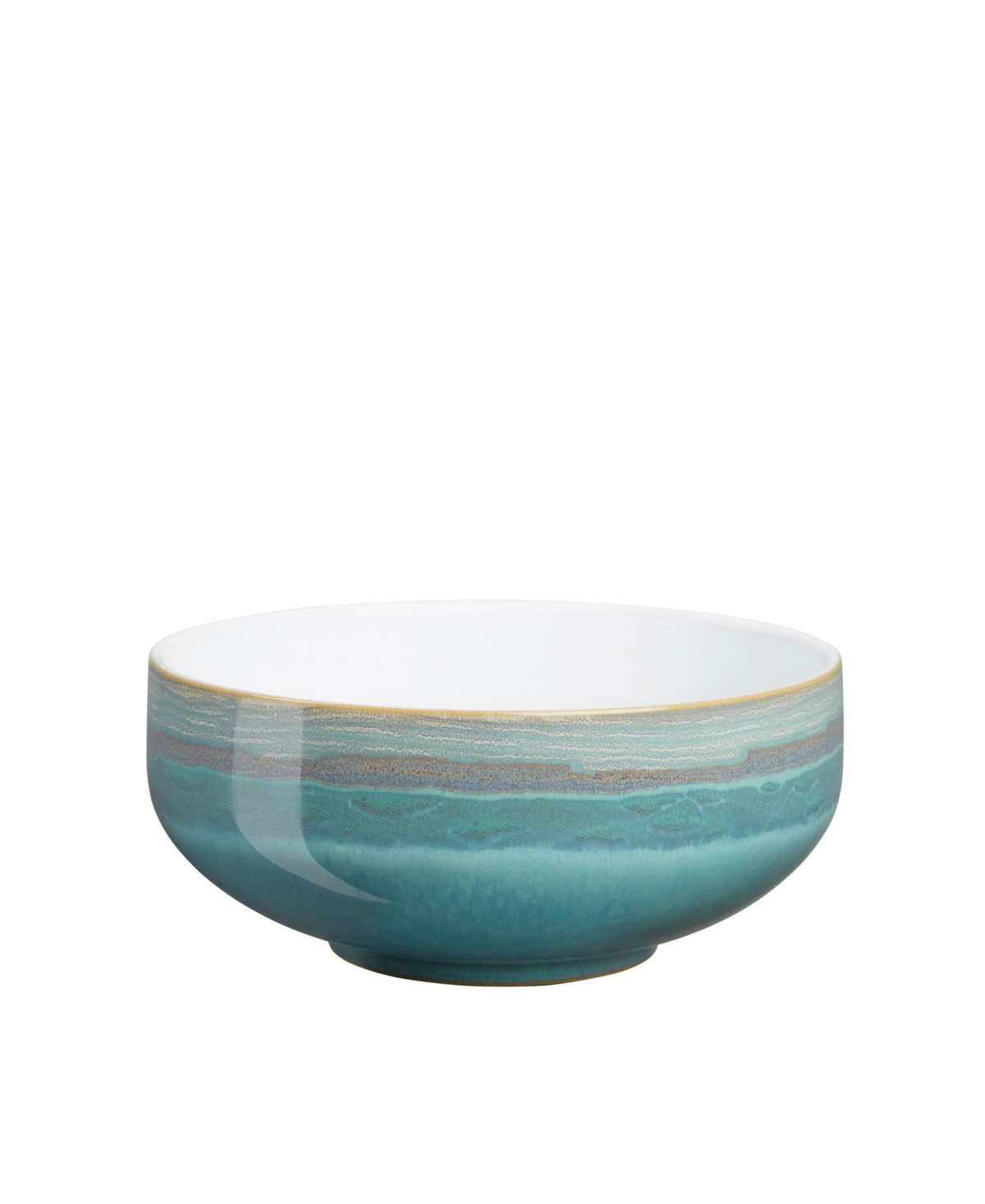Shop Denby Dinnerware, Azure Coast 4-piece Place Setting In Teal,white