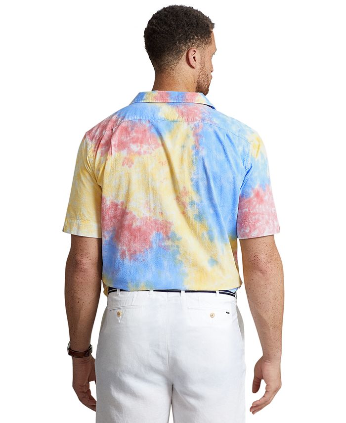 Polo Ralph Lauren Men's Big & Tall TieDye Seersucker Camp Shirt Macy's