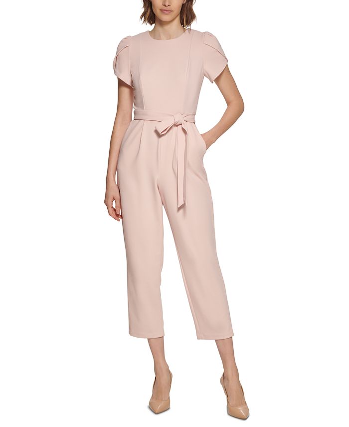 Calvin Klein Women's Tie-Waist Jumpsuit & Reviews - Pants & Capris - Women  - Macy's