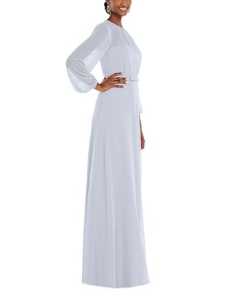 Dessy Collection Women's Long-Sleeve Chiffon Gown - Macy's
