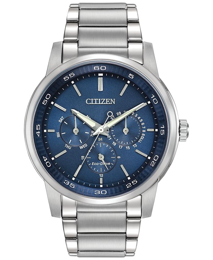 Citizen Men's Dress Eco-Drive Stainless Steel Bracelet Watch 44mm ...