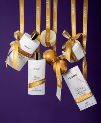 Home Spa Body Care Gift Set, Honey Almond Self Care Kit, Stress Relief Gifts, Bath and Body Kit, 31 Piece