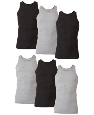 Hanes Men's Big & Tall 4-Pk. A-Line Cotton Tank Undershirts - Macy's