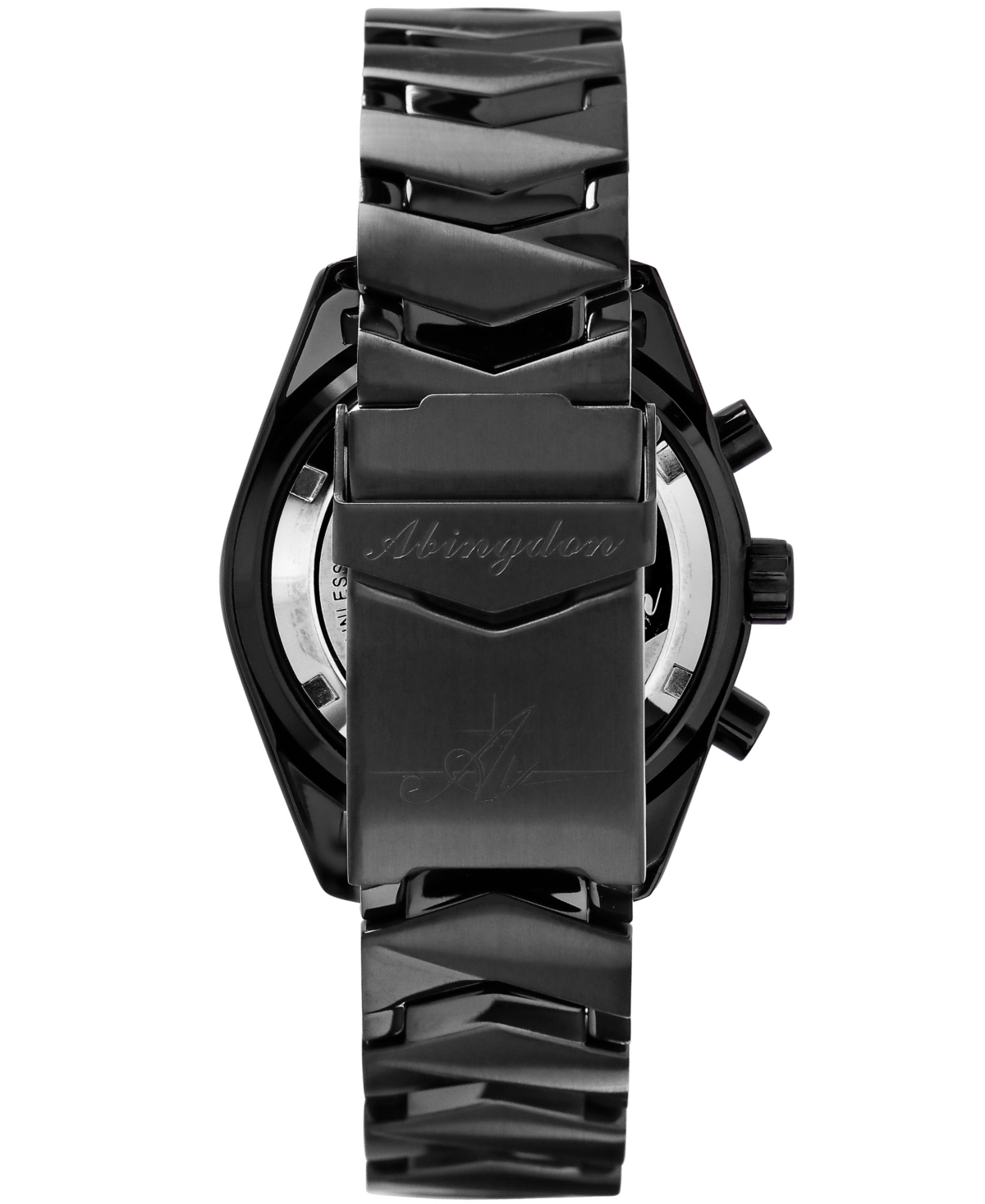 Shop Abingdon Co. Women's Jordan Chronograph Multifunctional Black Stainless Steel Bracelet Watch 40mm In Boulevard Black