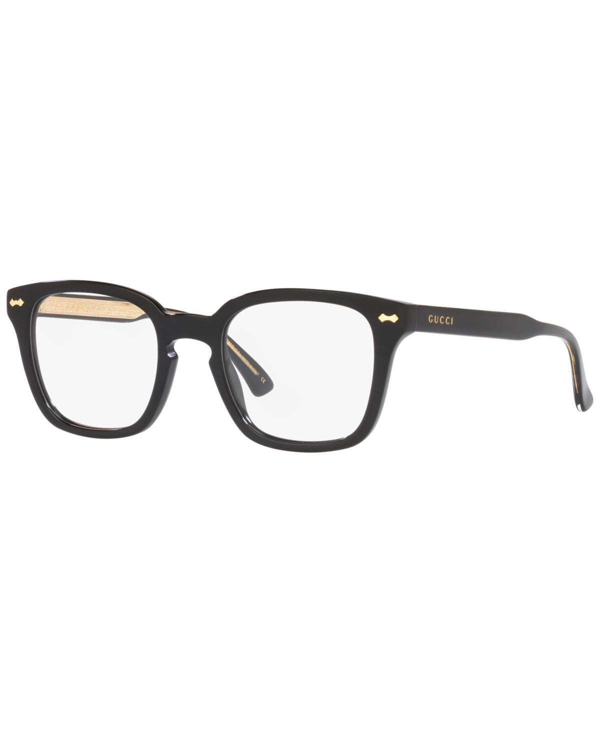 Gucci Gc001090 Unisex Rectangle Eyeglasses In Black Modesens