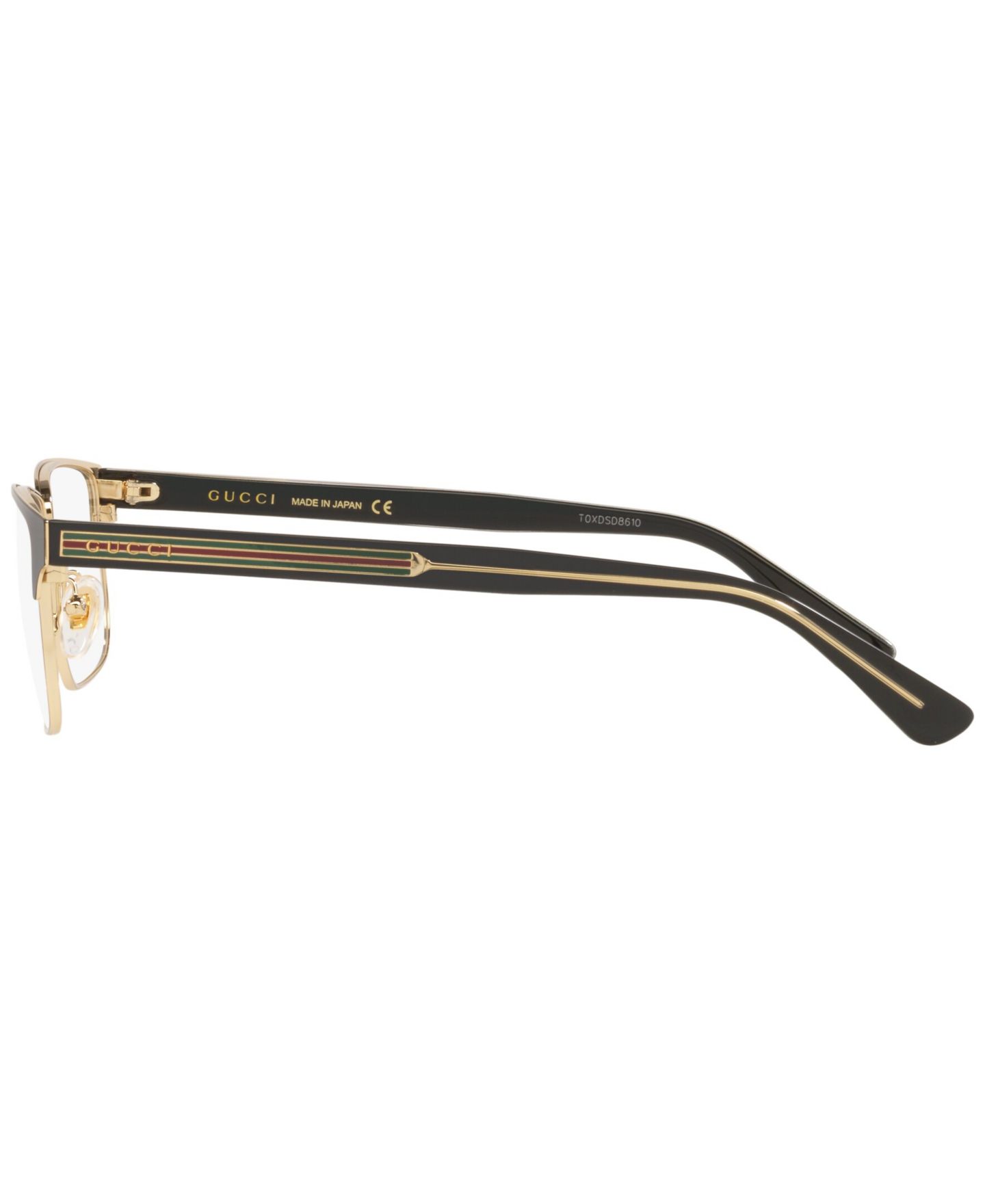 Мужские очки Gucci Man Rectangle Metal GG0383O Eyeglasses, цвет: Чёрный — фото 3