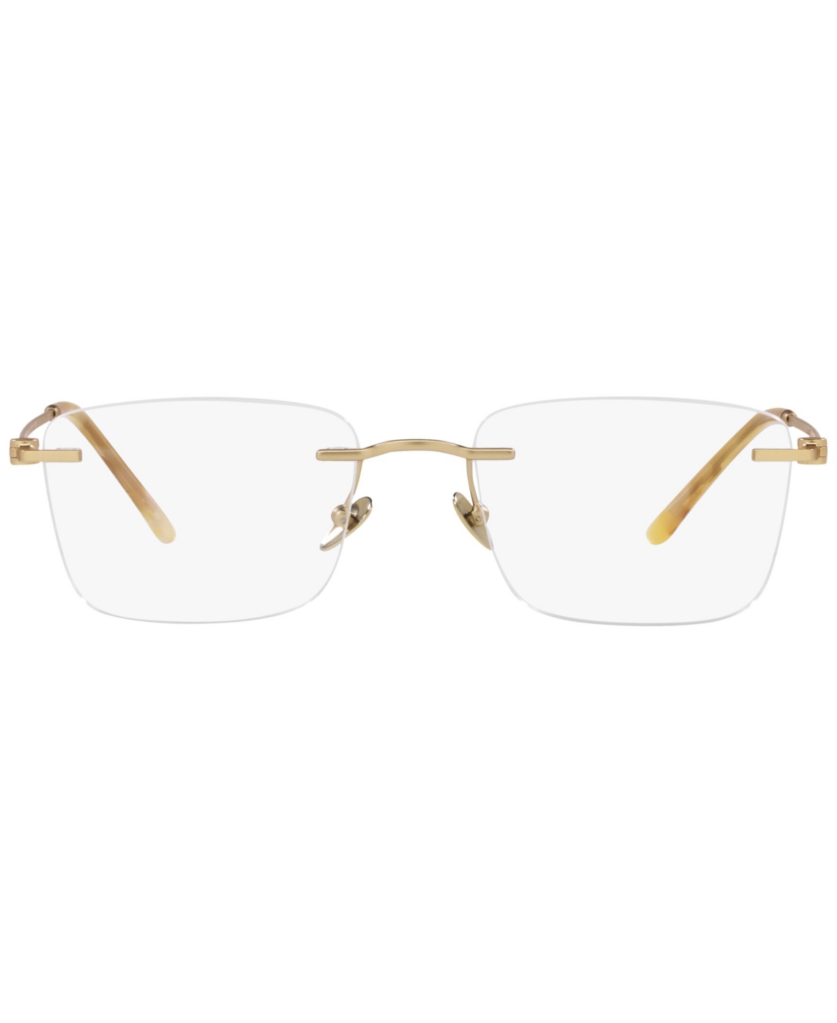 Giorgio Armani Ar5124 Men's Rectangle Eyeglasses In Matte Pale Gold Tone