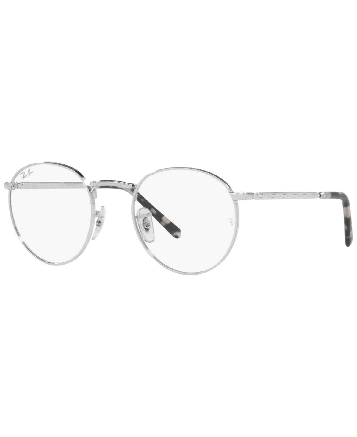 RB3637V New Round Unisex Phantos Eyeglasses - Silver Tone