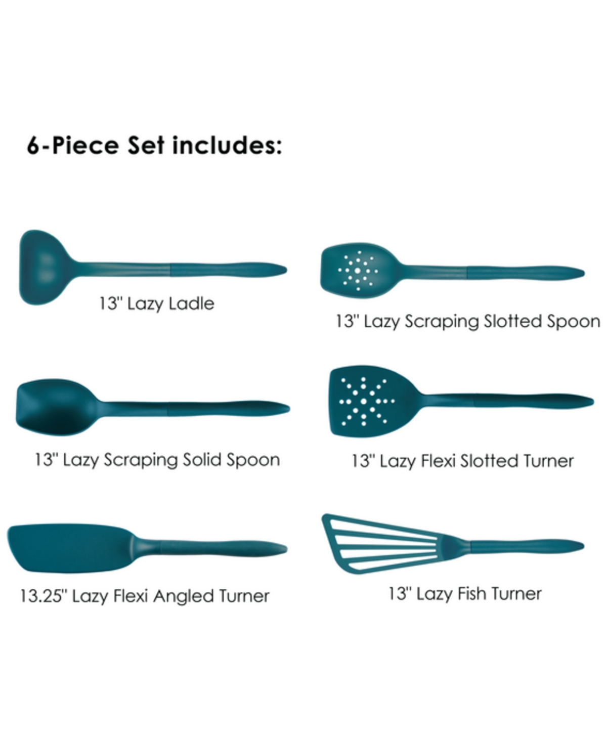 Shop Rachael Ray Tools & Gadgets Lazy 6-pc. Kitchen Tools Set In Teal
