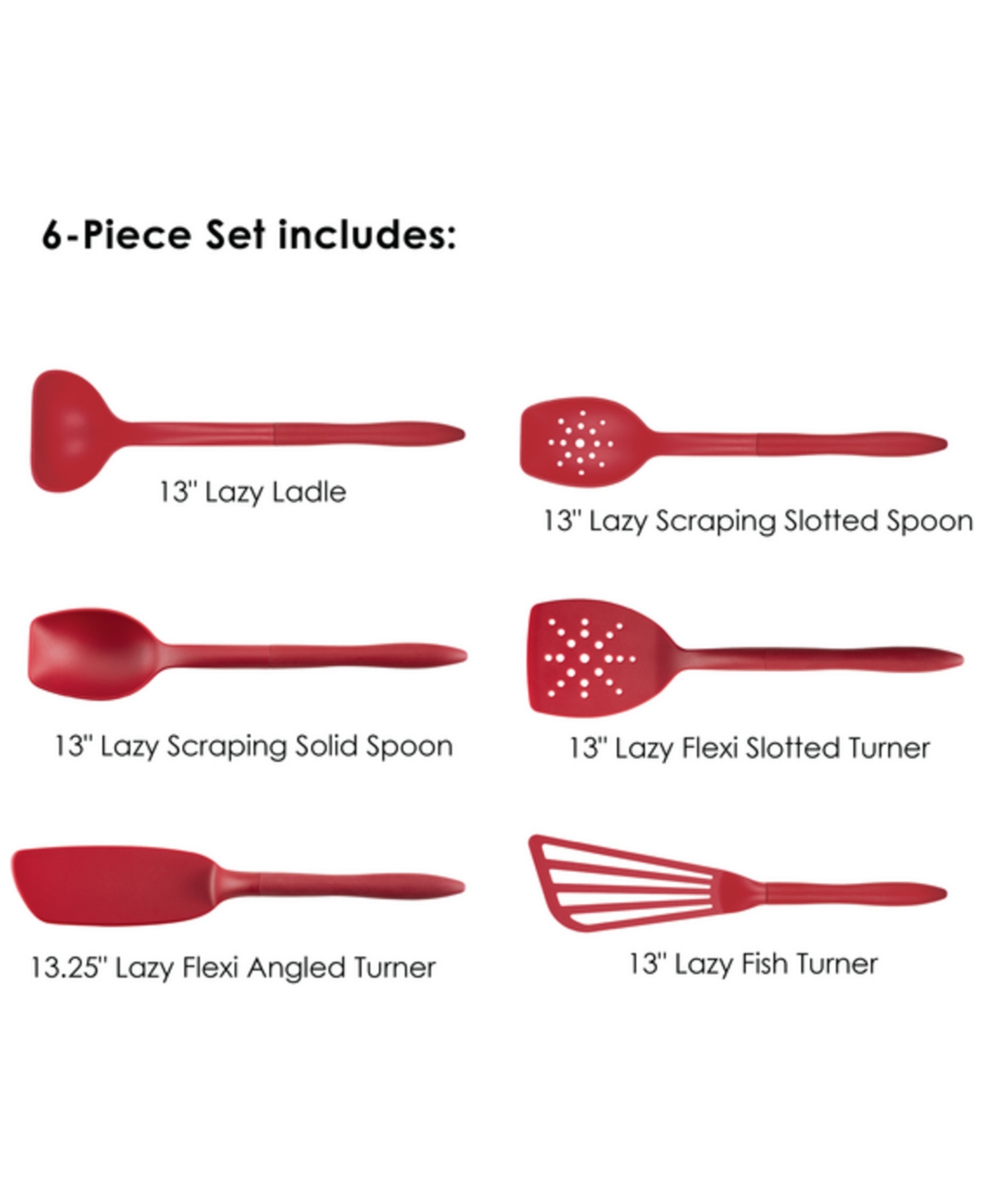 Shop Rachael Ray Tools & Gadgets Lazy 6-pc. Kitchen Tools Set In Red