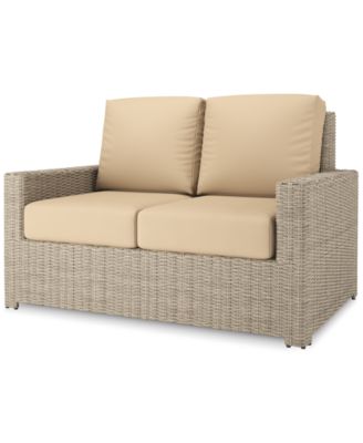 Sydney Woven Outdoor Loveseat with Sunbrella&reg; Spectrum Sand Cushions
