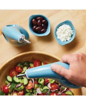 Ceramics EVOO 4-Pc. Dispensing Bottle & Ramekin Dipper Set