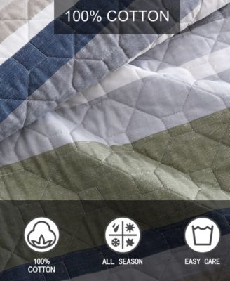 Ladder Stripe 2-Pc. Quilt Set, Twin