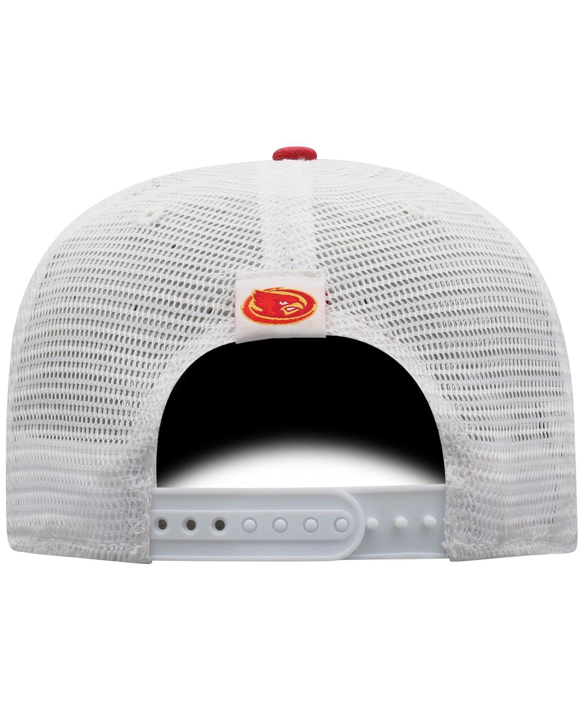 Top Of The World Men's  Cardinal, White Iowa State Cyclones Trucker Snapback Hat In Cardinal,white