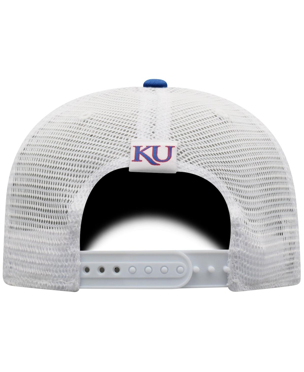 Top Of The World Men's  Royal, White Kansas Jayhawks Trucker Snapback Hat In Royal,white
