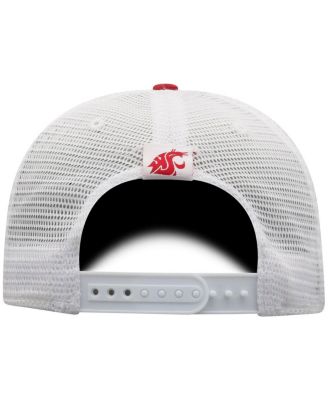Men's Crimson, White Washington State Cougars Trucker Snapback Hat