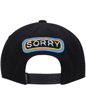 Men's Black Evan Mock Sorry Snapback Hat