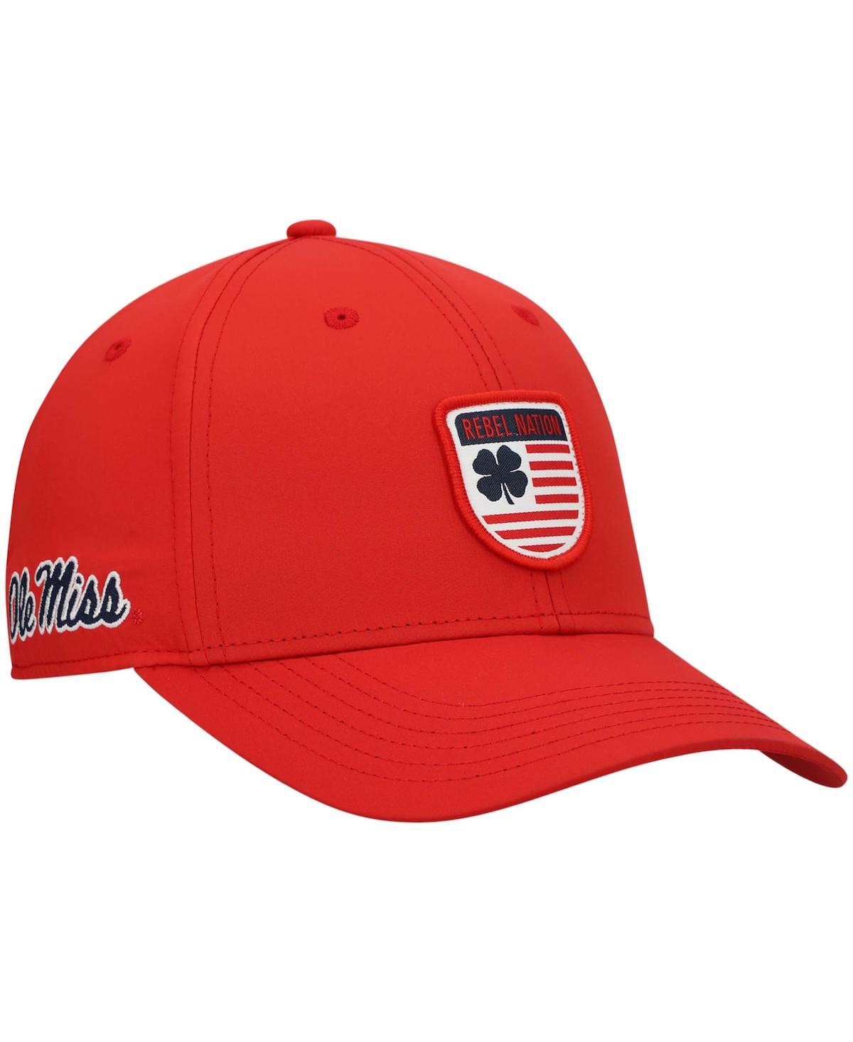 Shop Black Clover Men's Red Ole Miss Rebels Nation Shield Snapback Hat