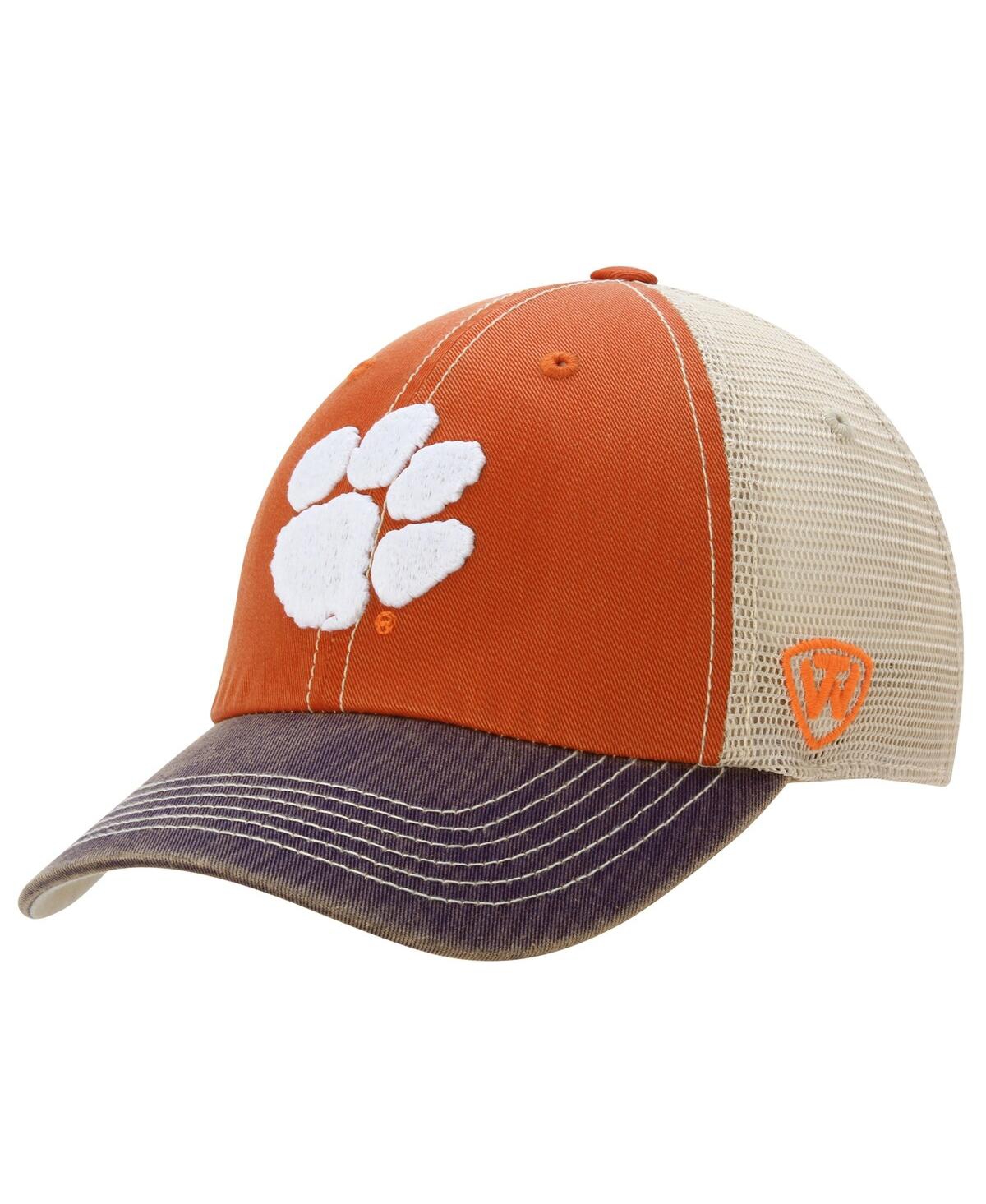 Shop Top Of The World Men's Clemson Tigers  Offroad Trucker Adjustable Hat In Orange