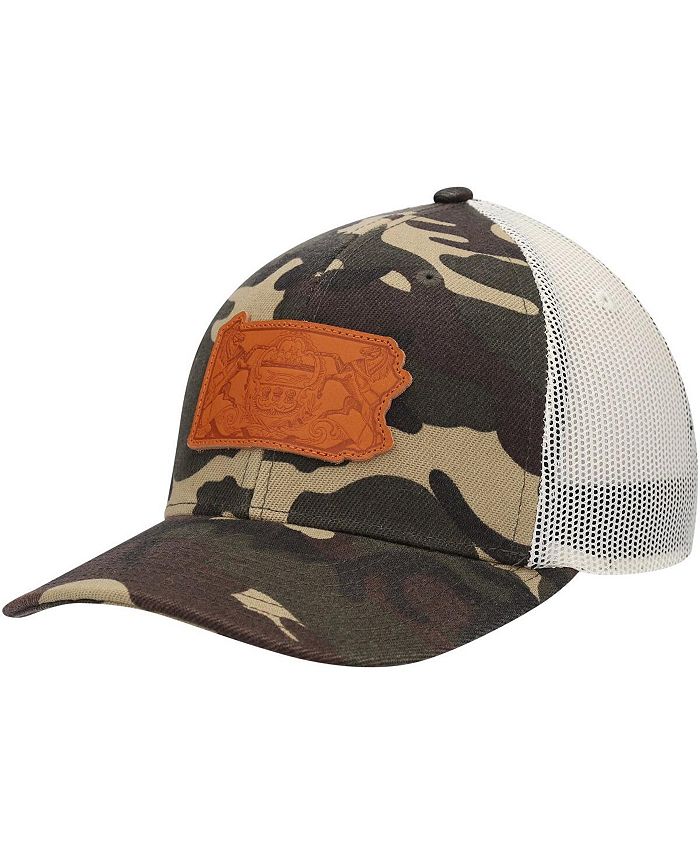 Local Crowns Men's Camo Pennsylvania Icon Woodland State Patch Trucker ...