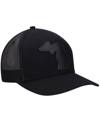 Men's Michigan Blackout State Patch Trucker Snapback Hat