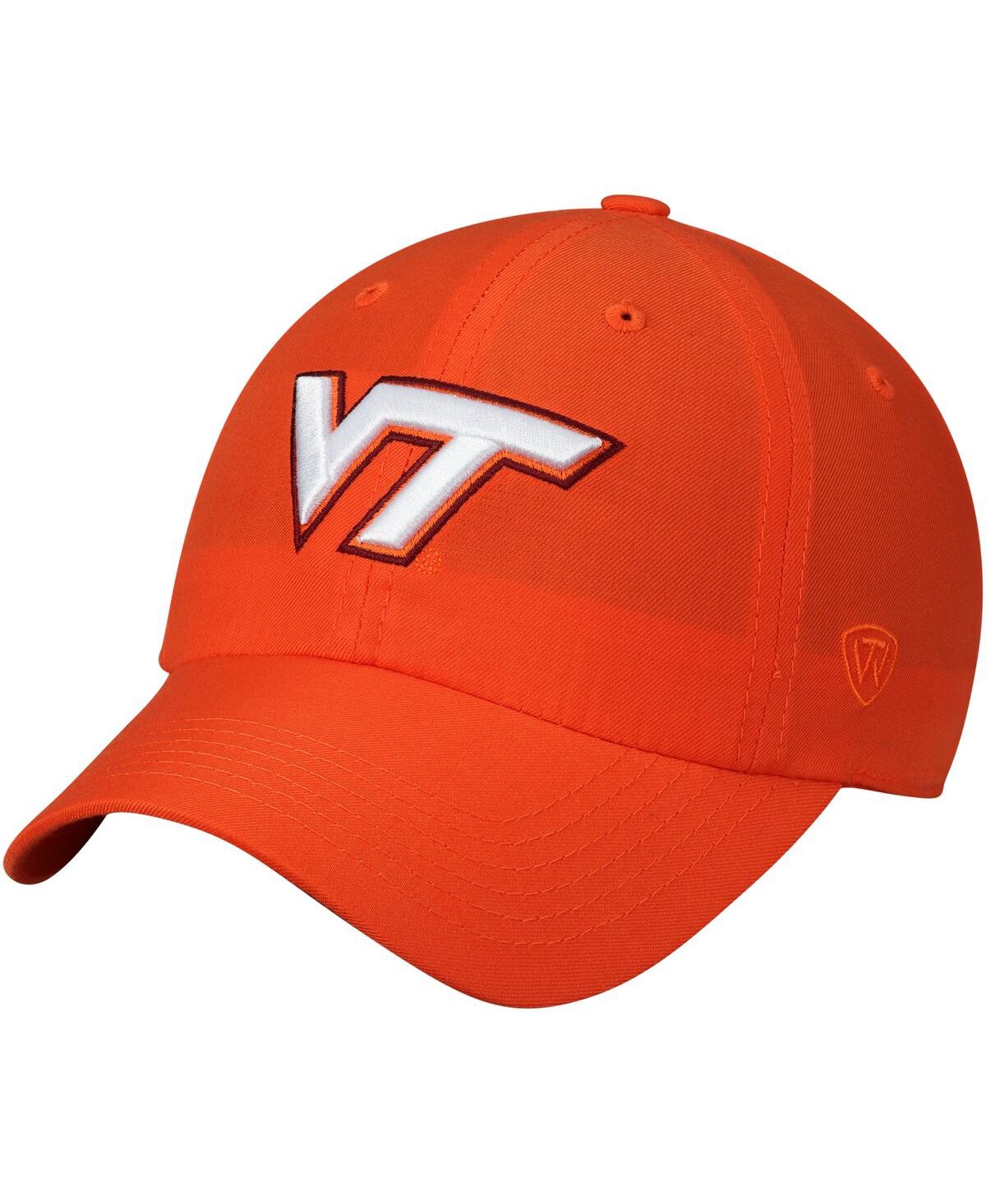 Top Of The World Men's  Orange Virginia Tech Hokies Primary Logo Staple Adjustable Hat