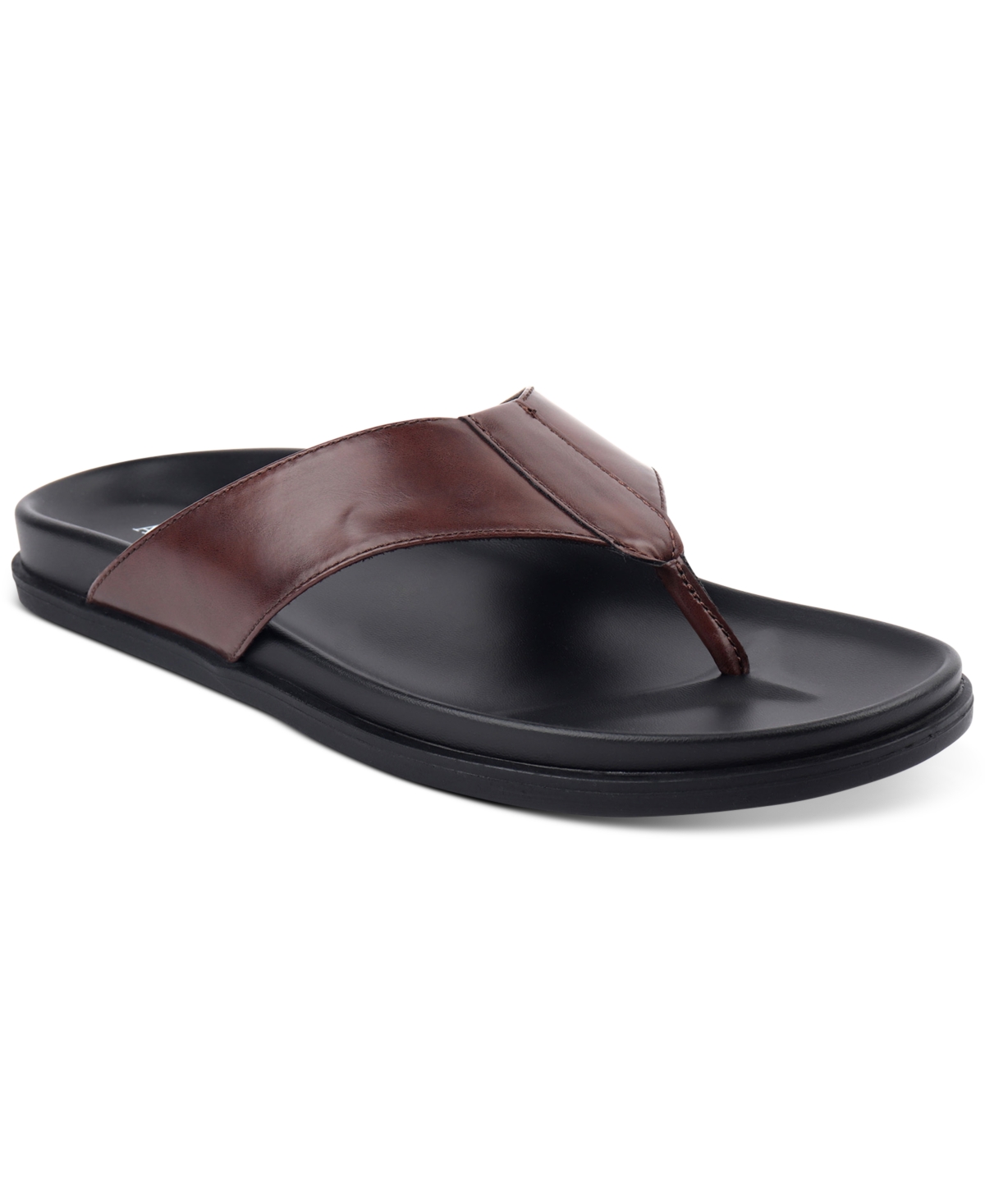 Alfani Men s Faux leather Thong Sandals Created For Macy s In