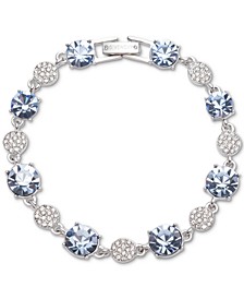 Silver-Tone Crystal & Pavé Crystal Flex Bracelet