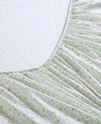 Crane Flower Cool Zone Cotton Percale 4 Piece Sheet Set, King