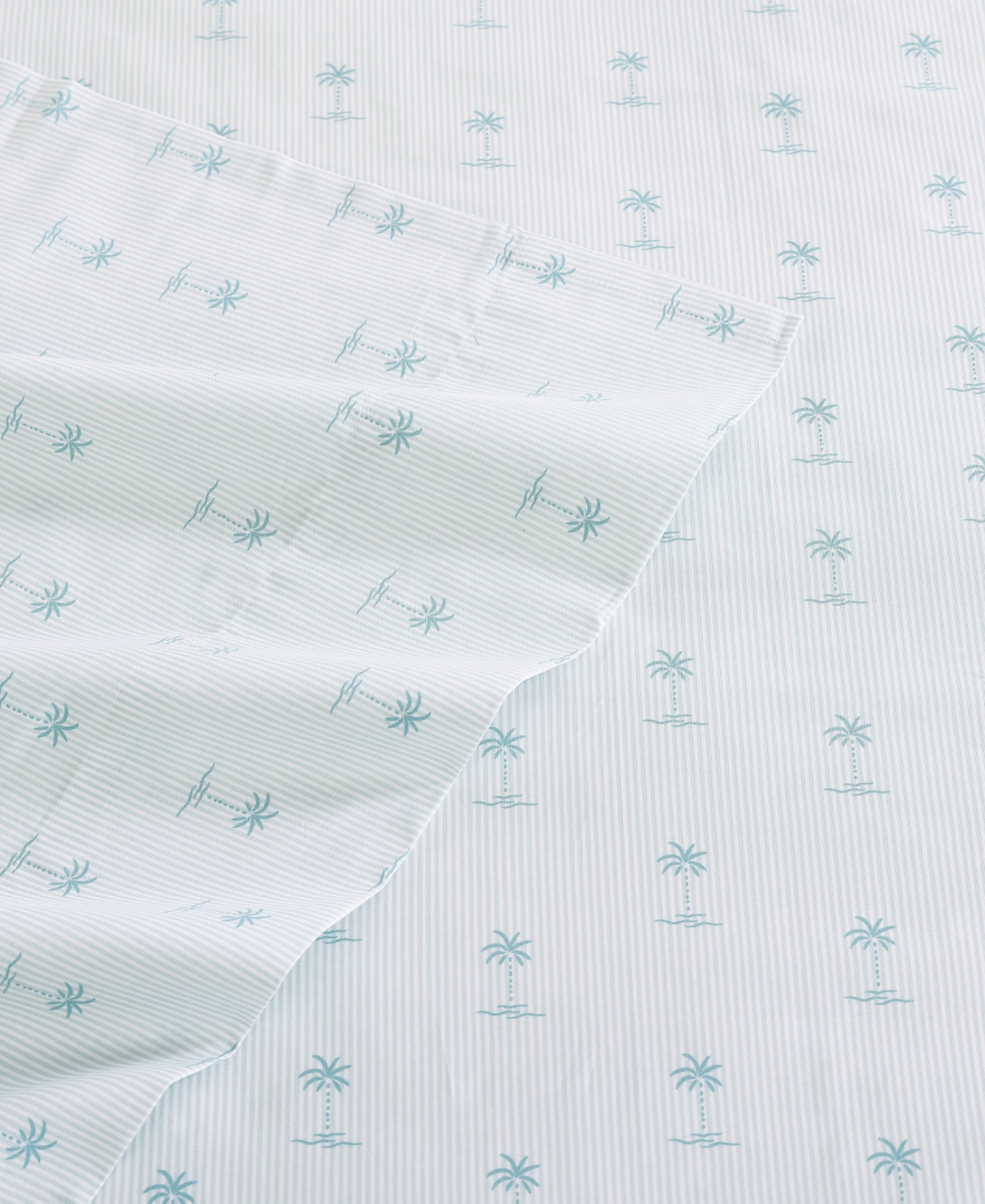 Tommy Bahama Cotton Percale 4 Piece Sheet Set, King In Kew Palms