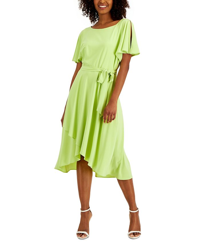 Anne Klein Women's Flutter-Sleeve A-Line Dress - Macy's