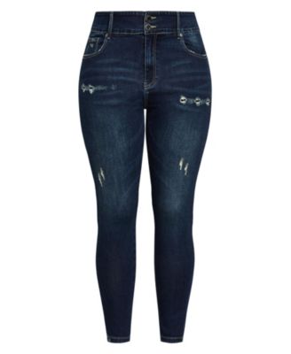 Plus Size Asha Baby Rip Skinny Jean