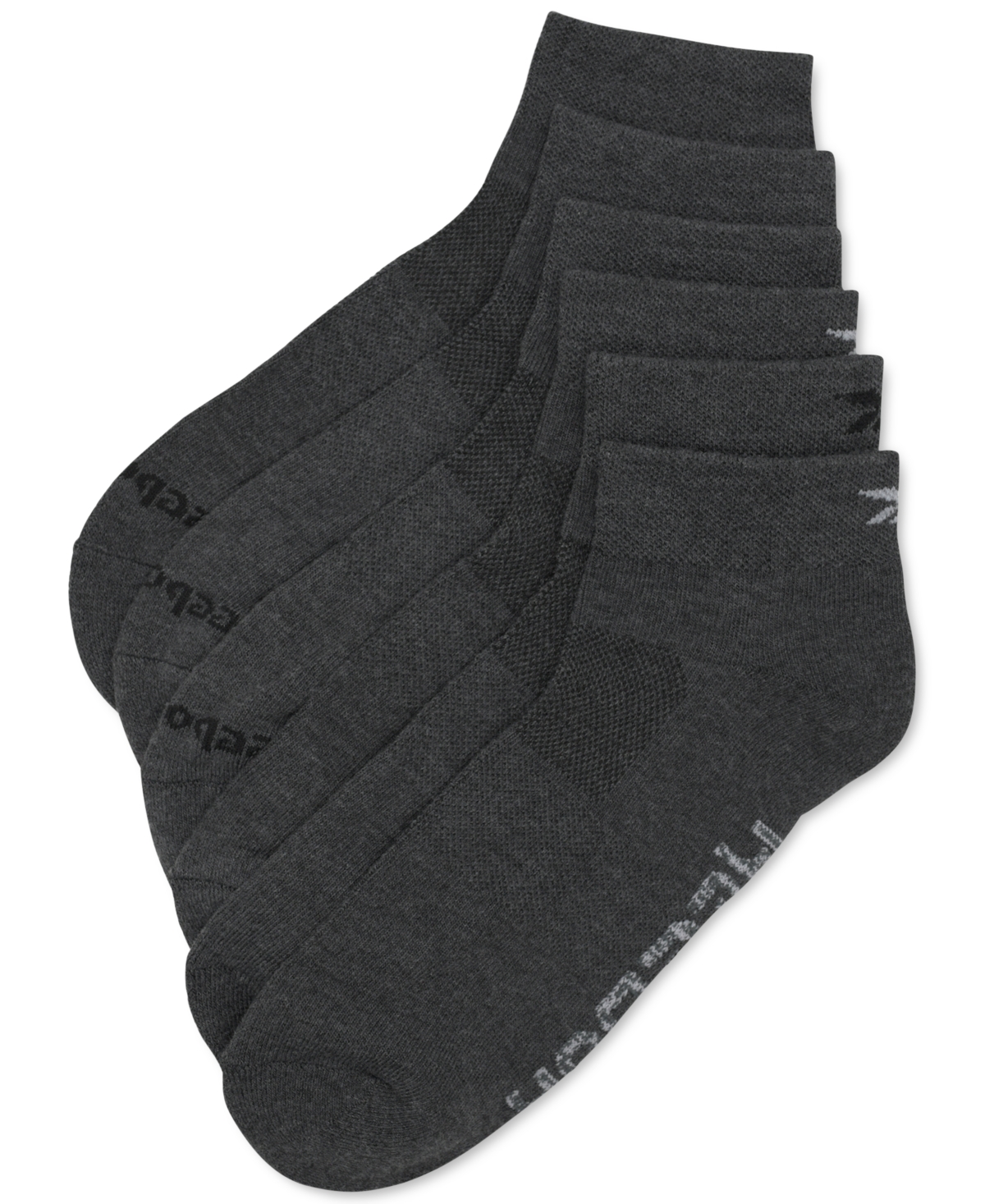 Reebok Men's Athletic Quarter Socks - 6 Pk. In Grey | ModeSens