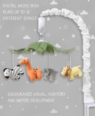 Safari Animals Musical Crib Mobile for Baby Boys & Girls