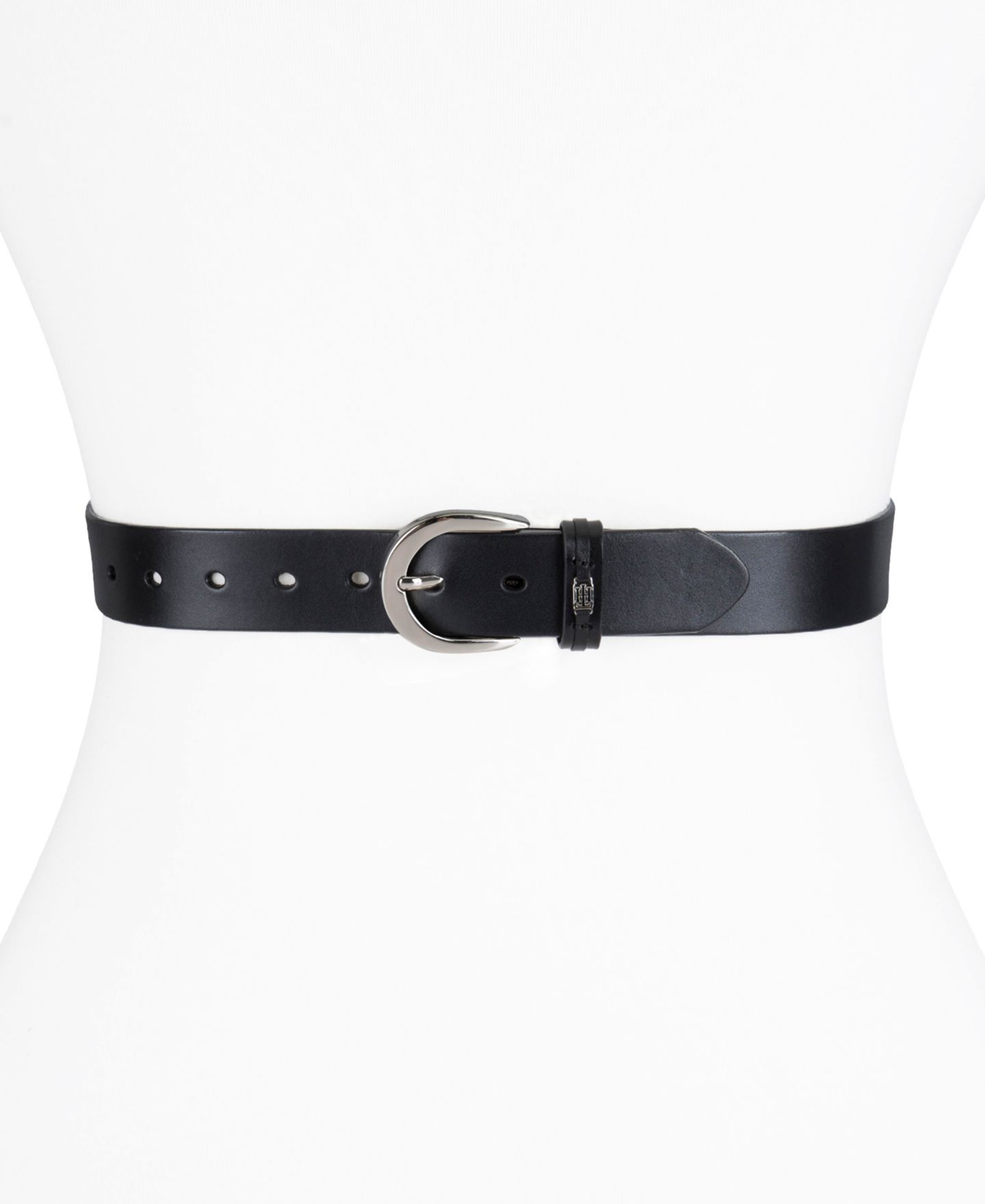 Женский ремень Tommy Hilfiger Signature Leather Jean Belt, цвет: Чёрный — фото 6