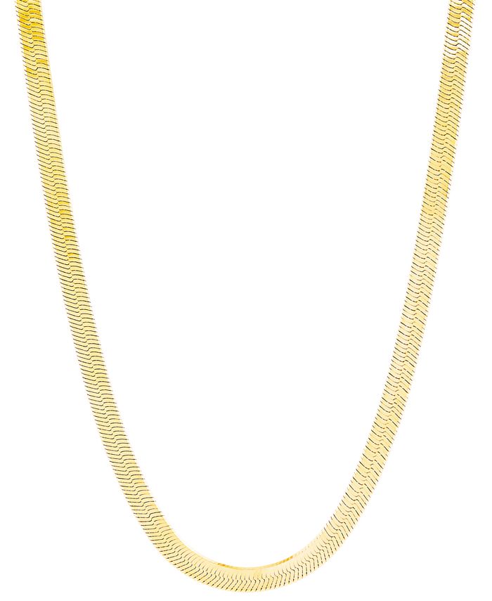 Giani Bernini Herringbone Link Choker Necklace in 14k Gold-Plated ...