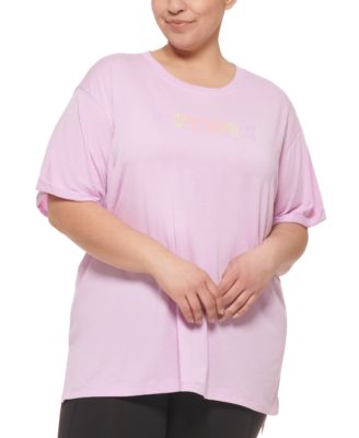 Dkny Sport Plus Size Ombre Logo T-Shirt 