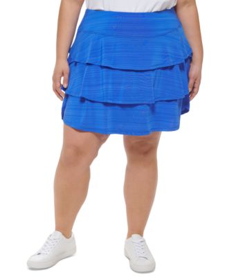 Calvin Klein Performance Plus Size Ruffled Skort - Macy’s
