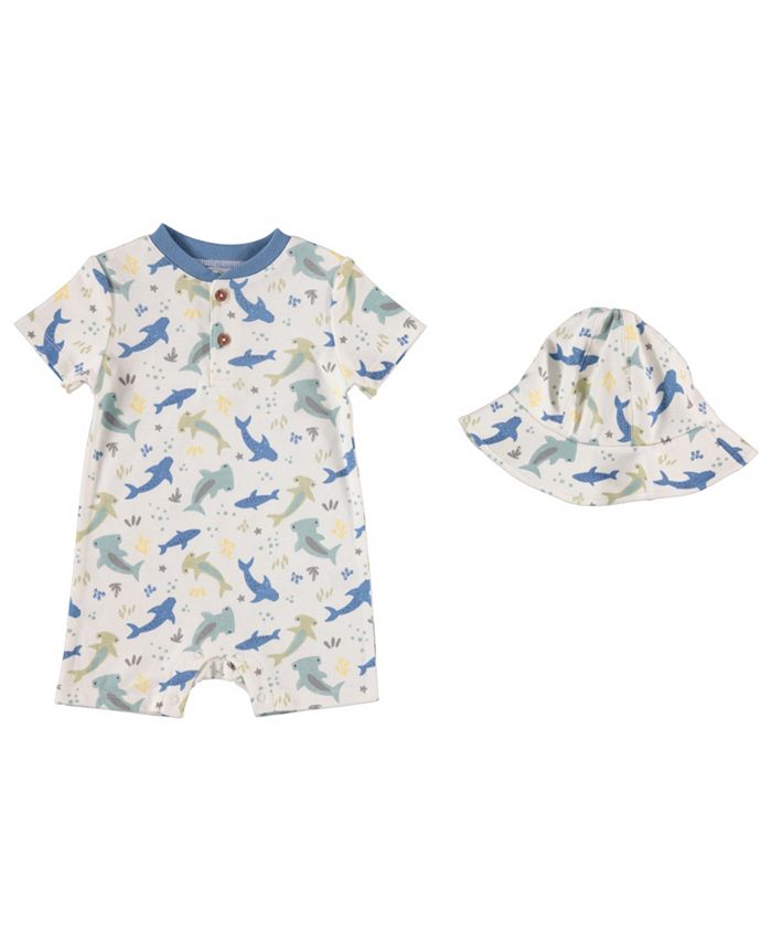 Chickpea Baby Boys Fashion Romper and Hat, 2 Piece Set Macy's