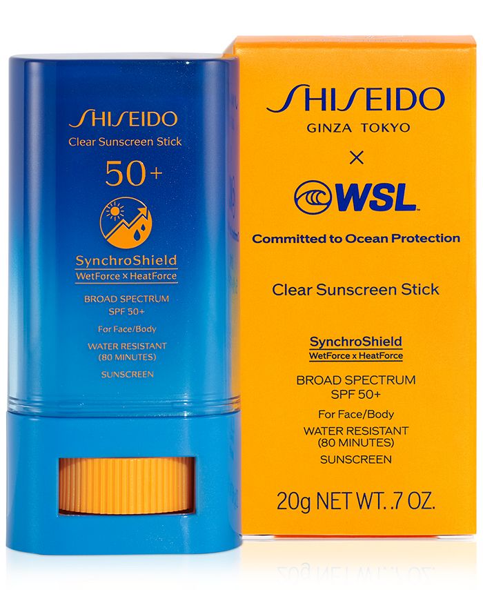 Shiseido World Surf League Clear Sunscreen Stick SPF 50+, 20 g, Created for  Macy's & Reviews - Skin Care - Beauty - Macy's