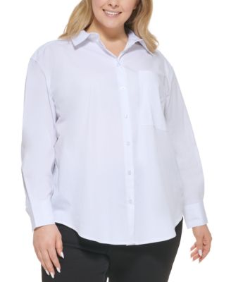Calvin Klein Jeans - Trendy Plus Size Boyfriend Shirt