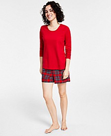 Women's Brinkley Plaid Shorts Mix It Matching Set, Created for Macy's