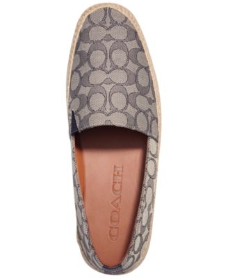 Coach Signature Jacquard Espadrille Slip On Tan Mens 9.5 Shoes Coach | Shoes | Coach Mens Signature Jacquard Espadrille  main image 2
