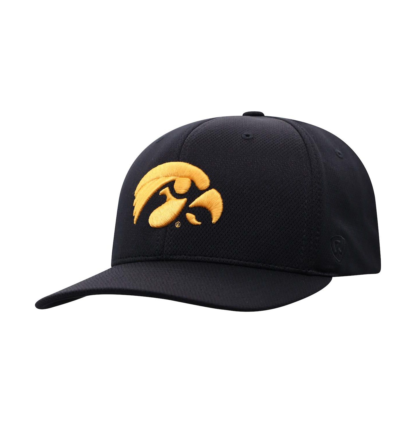 Мужская кепка Top of the World Black Iowa Hawkeyes Reflex Logo Flex Hat — фото 1