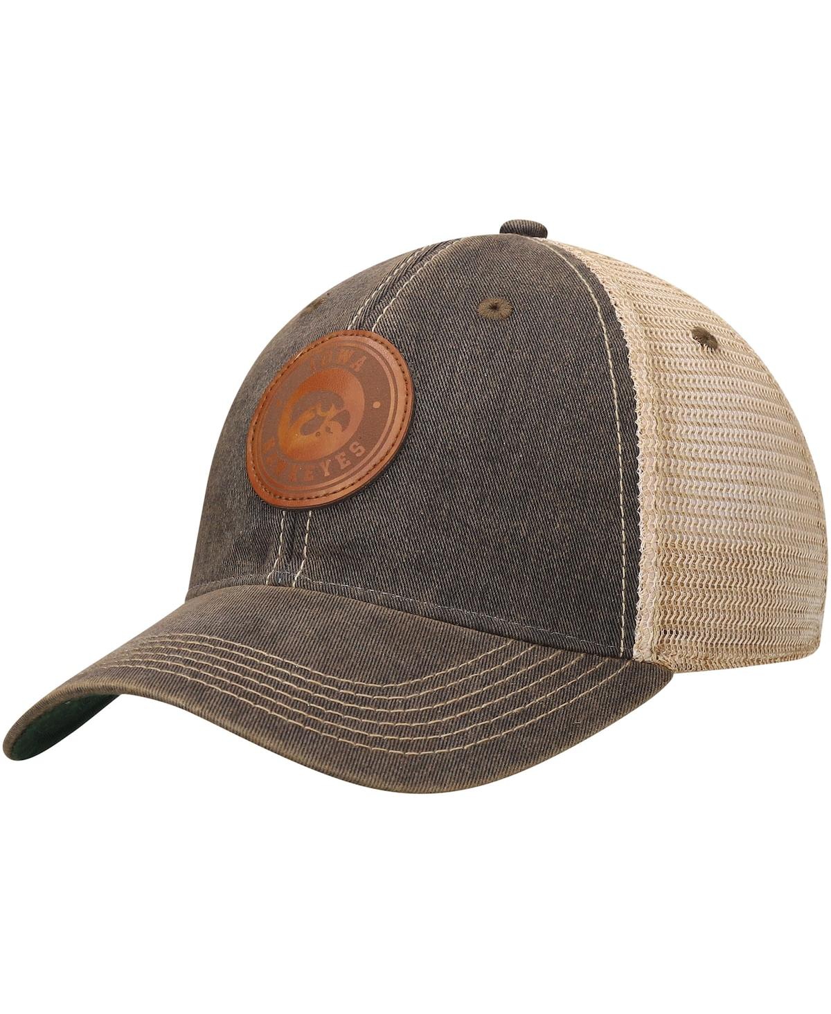 Legacy Athletic Men's Black Iowa Hawkeyes Target Old Favorite Trucker Snapback Hat