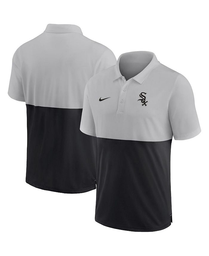 Nike Men's Silver, Black Chicago White Sox Team Baseline Striped  Performance Polo Shirt - Macy's